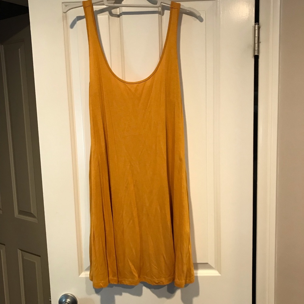 NWT Forever21 mustard low-back tank dress